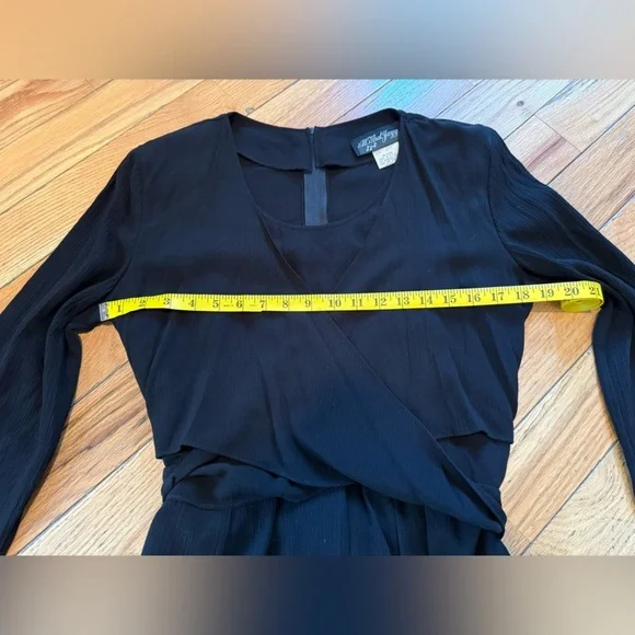 Vintage 80’s/90’s ALL THAT JAZZ Black Wrap Maxi Dress Women’s Size 11/12 - Picture 11 of 13